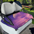 Purple Sky And Full Moon Print Golf Cart Seat Cover