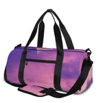 Purple Sky And Full Moon Print Gym Bag