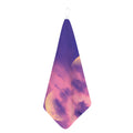 Purple Sky And Full Moon Print Hand Towel