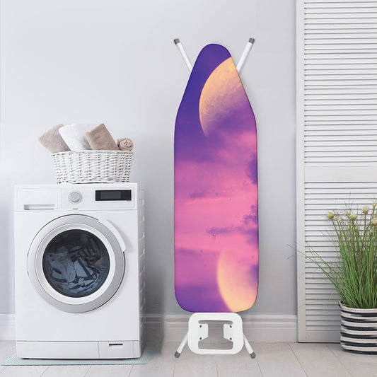 Purple Sky And Full Moon Print Ironing Board Cover