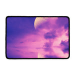 Purple Sky And Full Moon Print Kitchen Mat