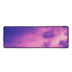 Purple Sky And Full Moon Print Long Kitchen Mat