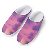 Purple Sky And Full Moon Print Mesh Casual Shoes