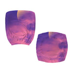 Purple Sky And Full Moon Print Office Chair Cover