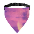 Purple Sky And Full Moon Print Over The Collar Dog Bandana