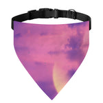 Purple Sky And Full Moon Print Over The Collar Dog Bandana