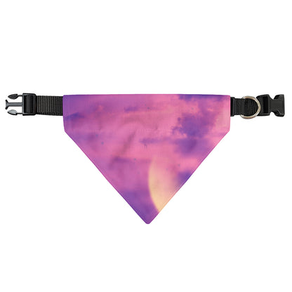 Purple Sky And Full Moon Print Over The Collar Dog Bandana