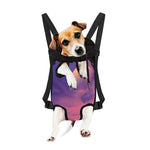 Purple Sky And Full Moon Print Pet Carrier Backpack