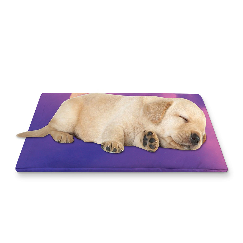 Purple Sky And Full Moon Print Pet Cooling Mat Cover