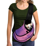 Purple Sky And Full Moon Print Pet Sling Carrier