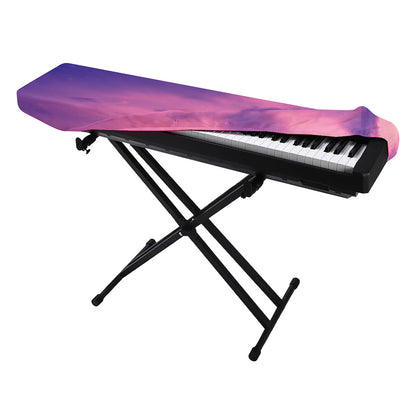 Purple Sky And Full Moon Print Piano Keyboard Cover