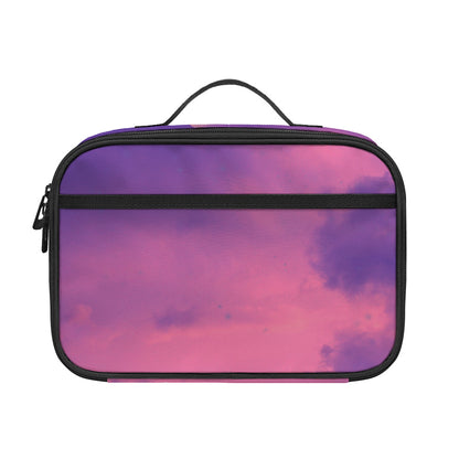 Purple Sky And Full Moon Print Portable Lunch Bag