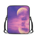 Purple Sky And Full Moon Print Rectangular Crossbody Bag