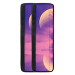 Purple Sky And Full Moon Print Refrigerator Handle Covers