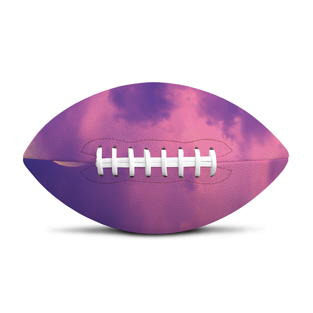 Purple Sky And Full Moon Print Rugby Ball