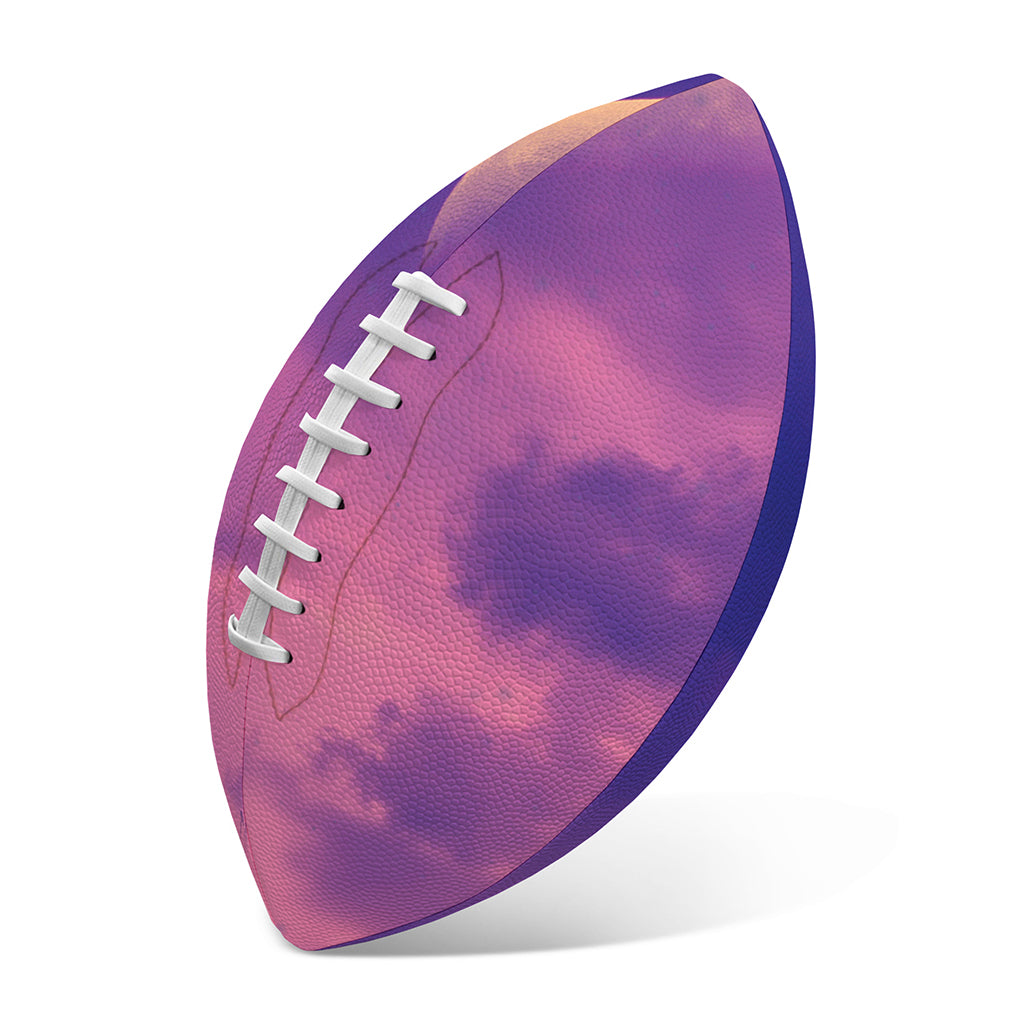 Purple Sky And Full Moon Print Rugby Ball