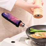 Purple Sky And Full Moon Print Skillet Handle Cover