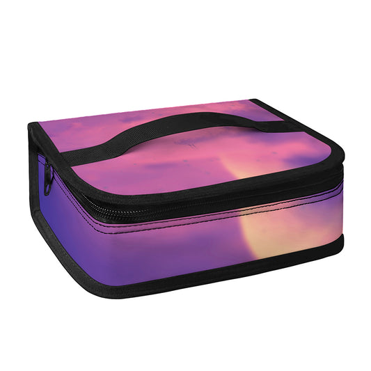 Purple Sky And Full Moon Print Small Lunch Bag