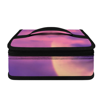 Purple Sky And Full Moon Print Small Lunch Bag