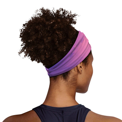 Purple Sky And Full Moon Print Sports Headband