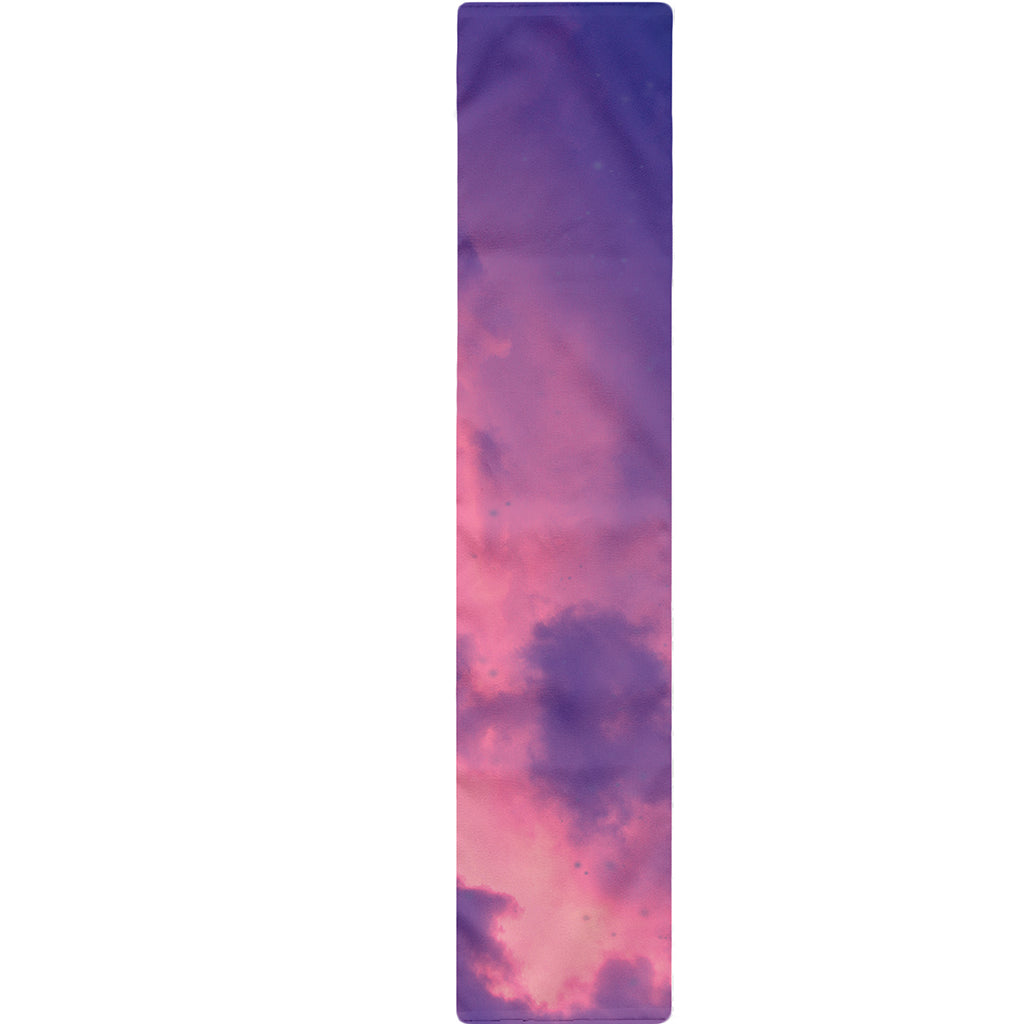 Purple Sky And Full Moon Print Table Runner