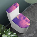 Purple Sky And Full Moon Print Toilet Lid And Tank Cover Set