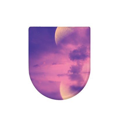 Purple Sky And Full Moon Print Toilet Lid Cover