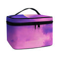 Purple Sky And Full Moon Print Travel Makeup Bag