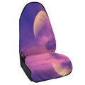 Purple Sky And Full Moon Print Waterproof Car Seat Cover