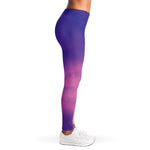 Purple Sky And Full Moon Print Women's Leggings
