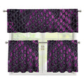 Purple Snakeskin Print 3 Piece Kitchen Curtains