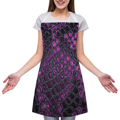 Purple Snakeskin Print Adjustable Apron