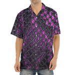 Purple Snakeskin Print Aloha Shirt