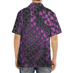 Purple Snakeskin Print Aloha Shirt