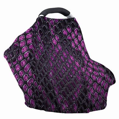 Purple Snakeskin Print Baby Seat Cover