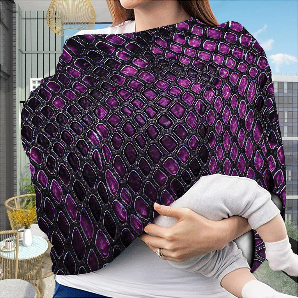 Purple Snakeskin Print Baby Seat Cover