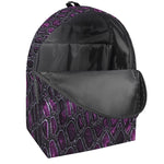 Purple Snakeskin Print Backpack