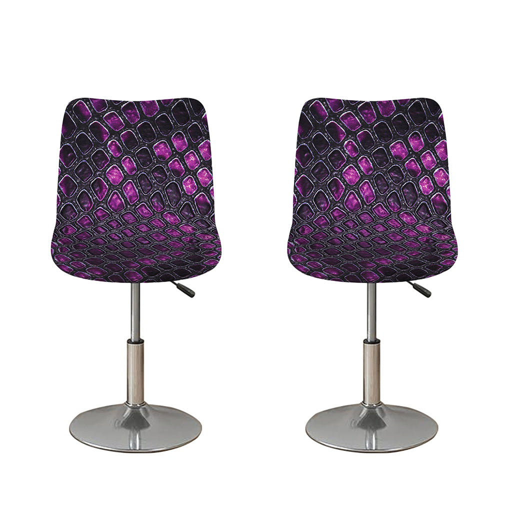 Purple Snakeskin Print Bar Stool Covers
