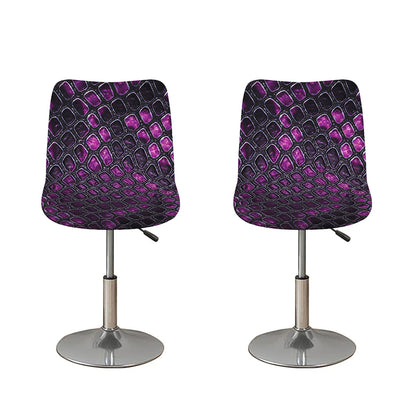 Purple Snakeskin Print Bar Stool Covers