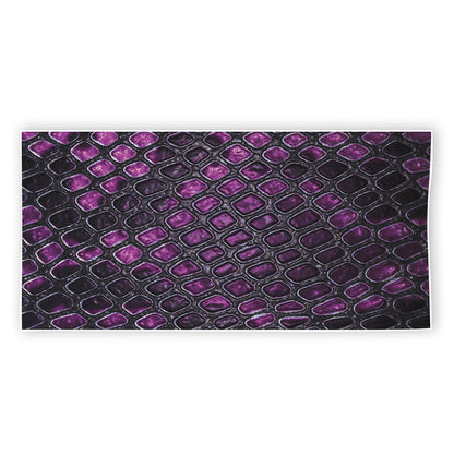 Purple Snakeskin Print Beach Towel