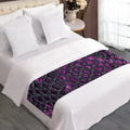 Purple Snakeskin Print Bed Runner