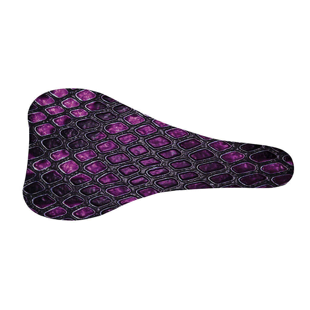Purple Snakeskin Print Bicycle Seat Cover