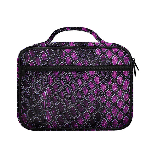 Purple Snakeskin Print Briefcase Bible Bag