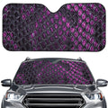 Purple Snakeskin Print Car Windshield Sun Shade