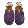 Purple Snakeskin Print Casual Shoes