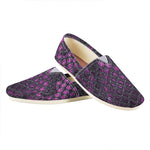 Purple Snakeskin Print Casual Shoes