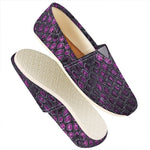 Purple Snakeskin Print Casual Shoes
