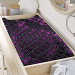 Purple Snakeskin Print Changing Pad Cover