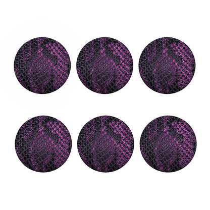 Purple Snakeskin Print Coaster Set