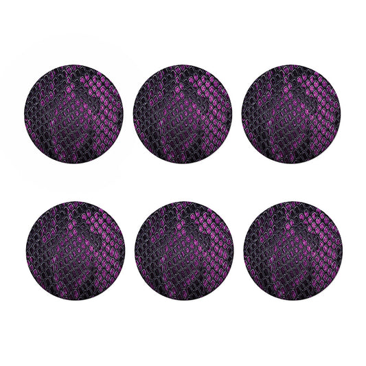 Purple Snakeskin Print Coaster Set